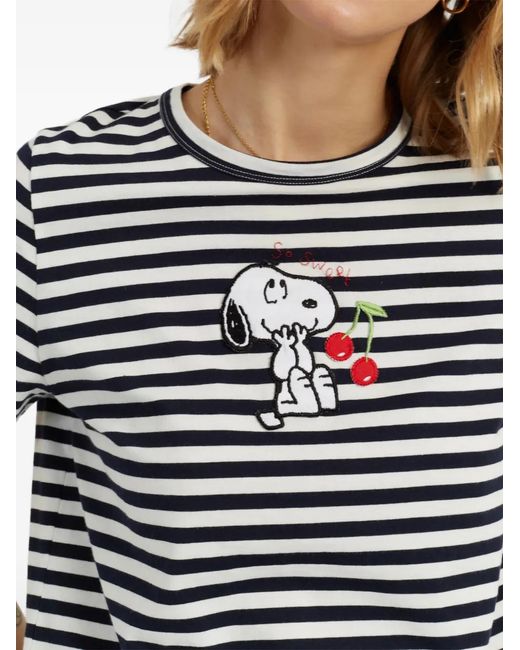 Chinti & Parker Blue Snoopy Breton Cherry T-Shirt