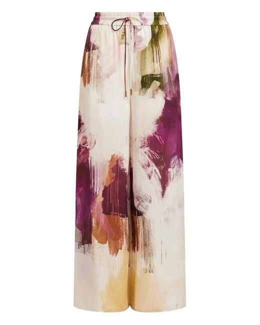 Aje. Red Atomic Silk Palazzo Pants