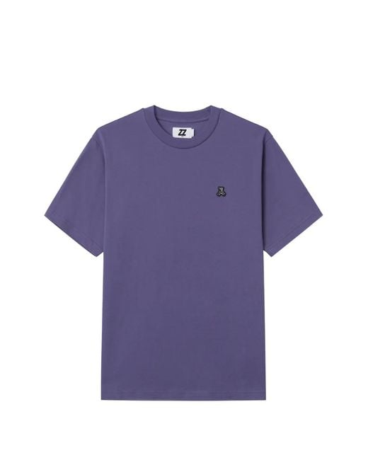 Izzue Purple Logo-Patch T-Shirt for men