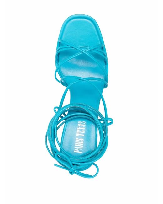 Paris Texas Blue Malena Leather Sandals