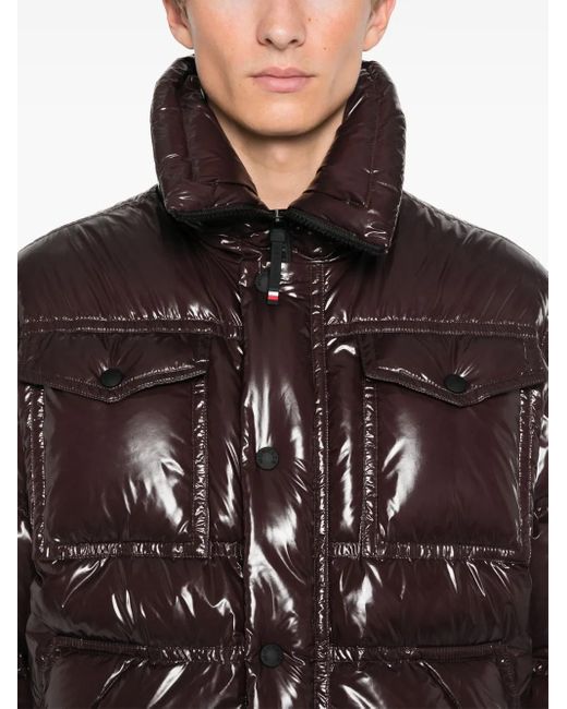 Moncler Grenoble Glossy Ski Down Jacket in Brown für Herren