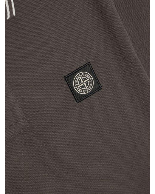Stone Island Gray Compass-patch Polo Shirt for men
