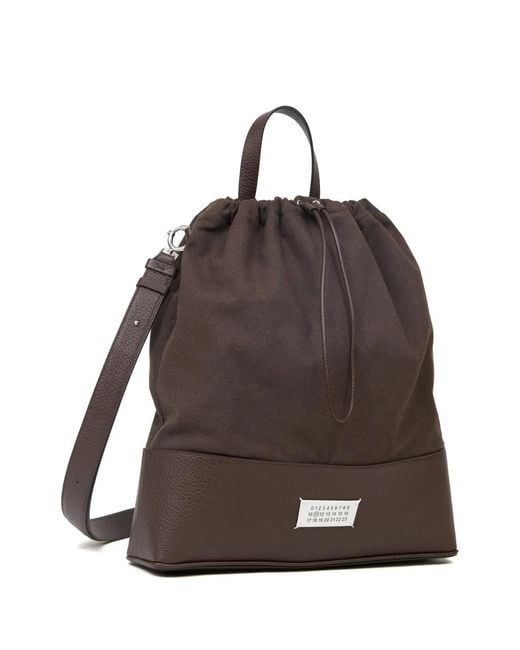 Maison Margiela Brown Medium 5Ac Leather Backpack