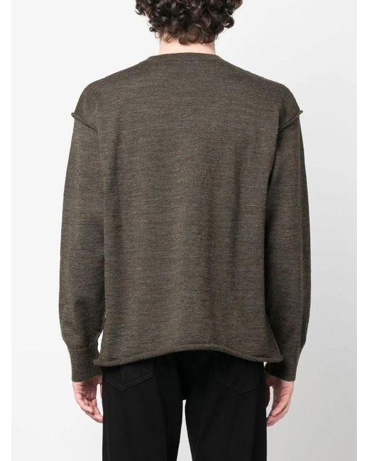 DSquared² Gray Flap Pocket Crew Neck Jumper for men