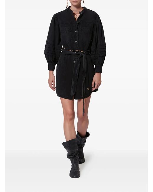 Isabel Marant Blue Moe Ruffle-Details Mini Dress