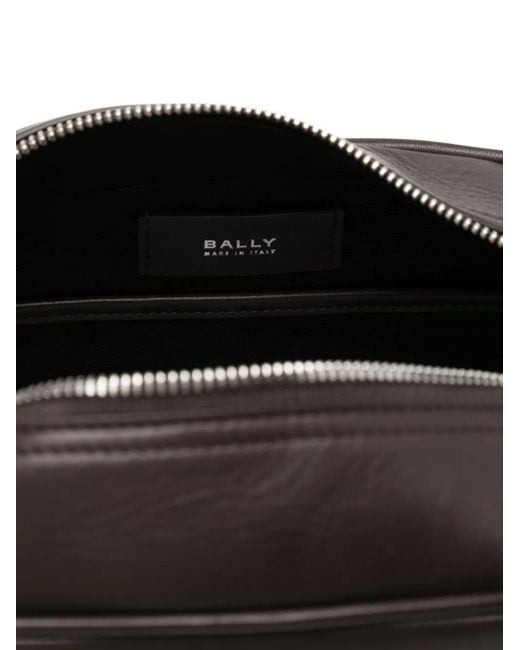 Bally Leren Clutch Met Logo in het Black voor heren