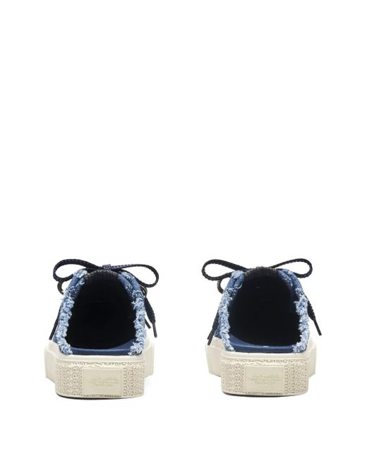 Marc Jacobs Blue The Puffed Daisy Denim Sneaker Mules