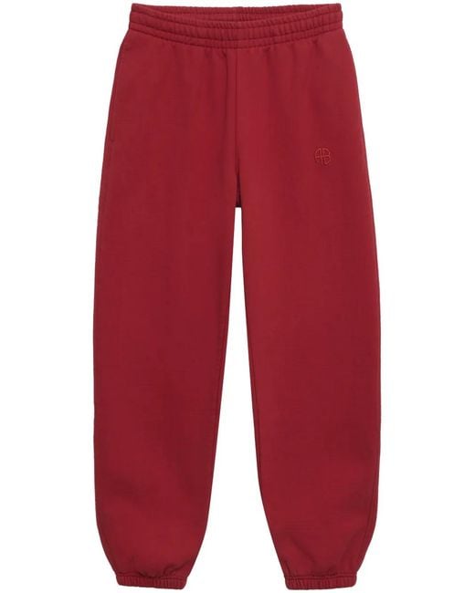 Anine Bing Logo-Embroidered Sweatpants