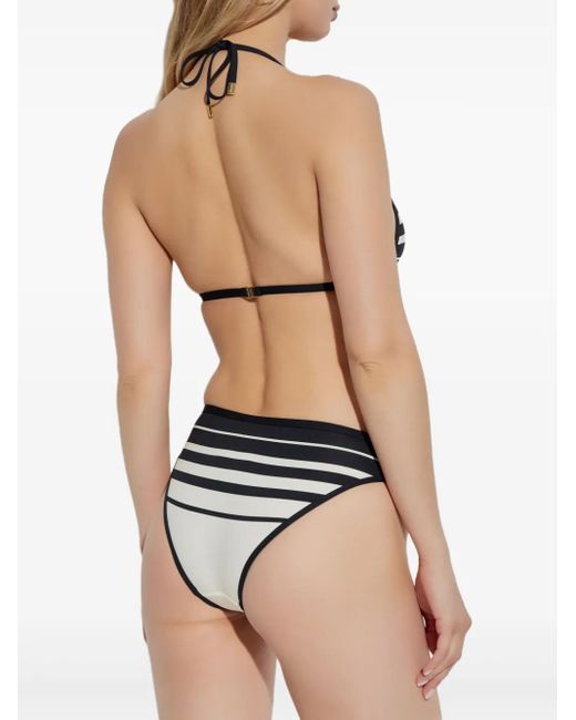 Tom Ford White Striped Triangle-Cup Bikini