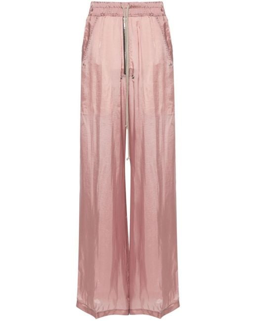 Rick Owens Pink Geth Belas Cupro Trousers