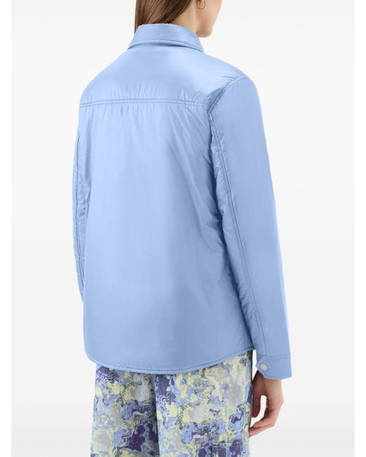 Woolrich Blue Padded Overshirt Jackt