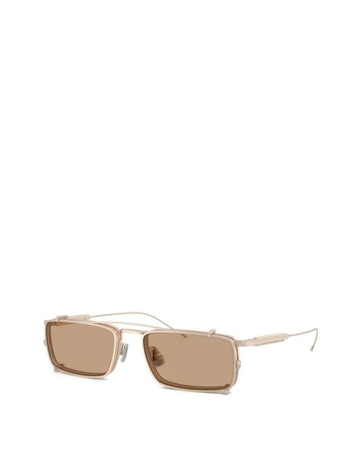 Brunello Cucinelli White Rectangle-Frame Glasses for men