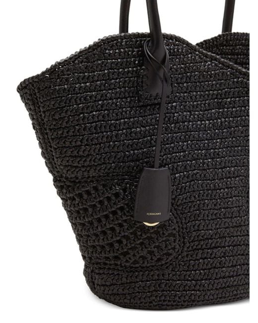 Ferragamo Black Handtasche mit Cut-Outs