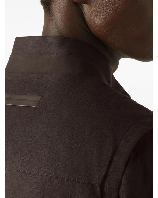 Zegna Black High-Neck Zip-Up Gilet for men