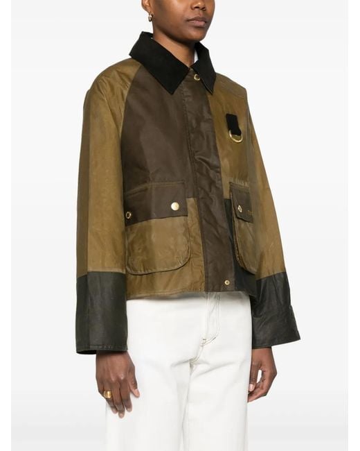 Barbour Green Alma Colourblock Corduroy Jacket