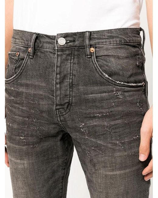 Purple Brand Black Mid-Rise Skinny Jeans for men