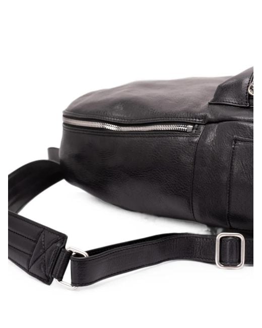 Orciani Black Lagoon Leather Backpack for men