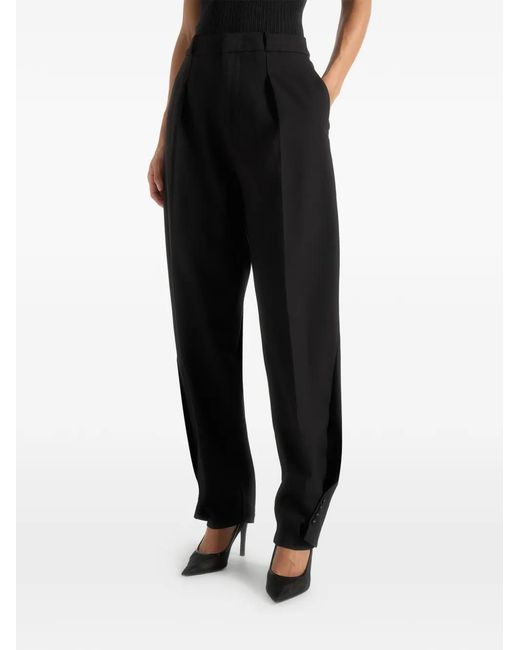 Manière De Voir Black Sophie Twist Leg Tailored Trousers