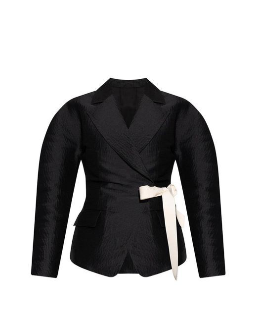 Lanvin Black Bow-Tie Blazer