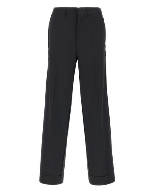 MM6 by Maison Margiela Blue Virgin Wool-Blend Trousers for men