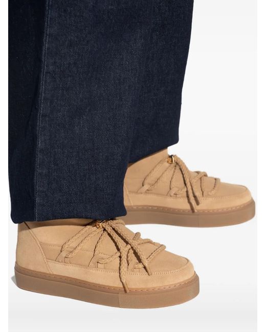 Inuikii Brown Braided-Lace Suede Boots