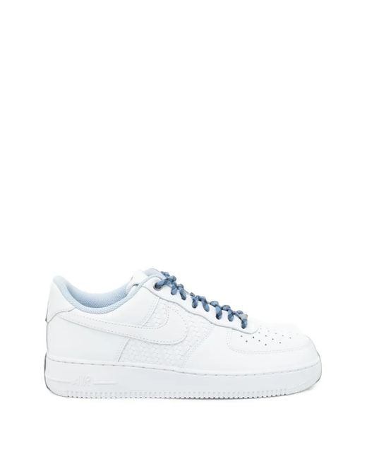 Nike White Air Force 1 Woven-Panel Sneakers for men
