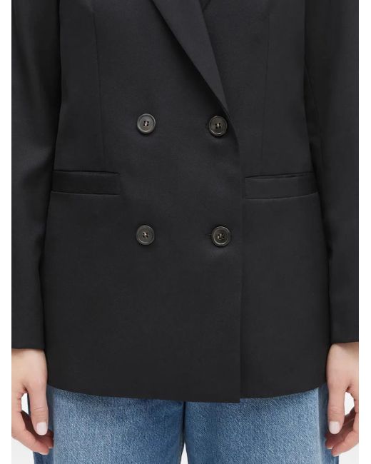 A.P.C. Black Lucy Double-Breasted Wool Blazer