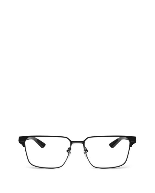 Prada Linea Rossa White Rectangle-Frame Glasses