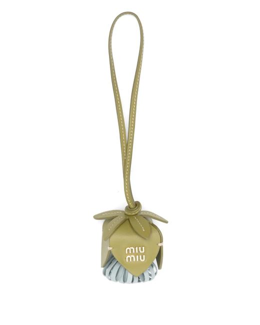 Miu Miu Metallic Flower Schlüsselanhänger