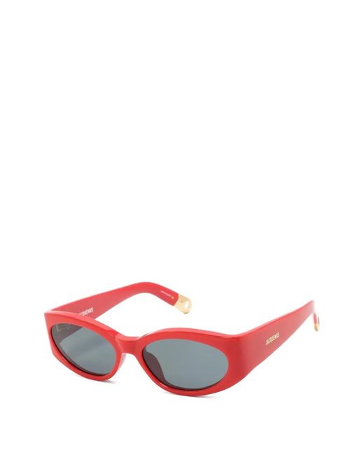 Jacquemus White Lunettes De Soleil À Monture Ovale