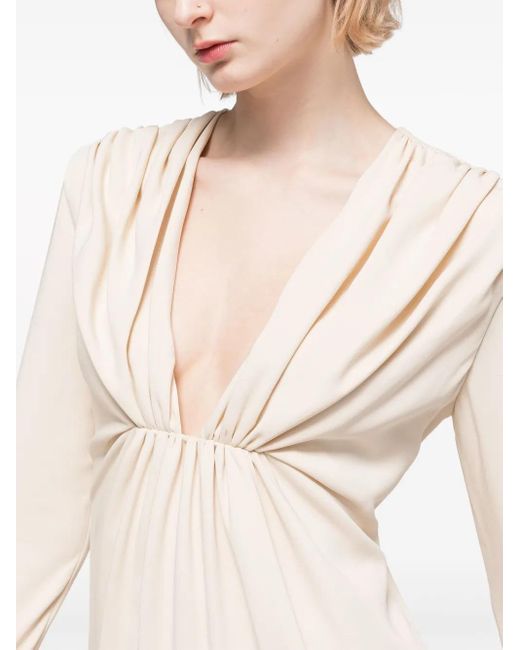 AZ FACTORY Aphrodite Gesmockte Midi-Jurk in het White