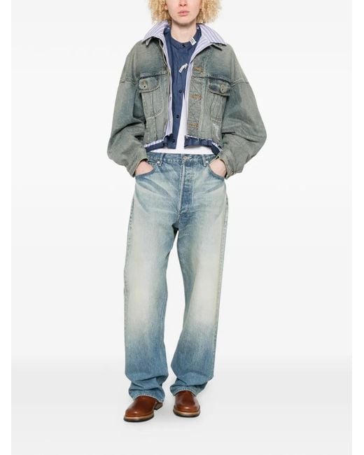 Maison Mihara Yasuhiro Blue Buttoned Jacket