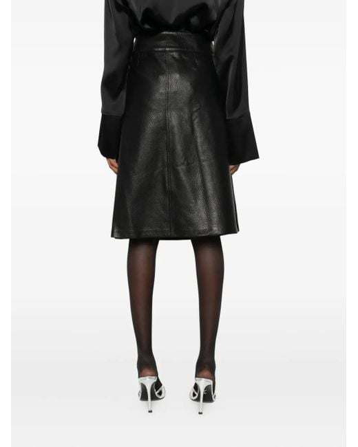 Jonathan Simkhai Black Wrap Midi Skirt