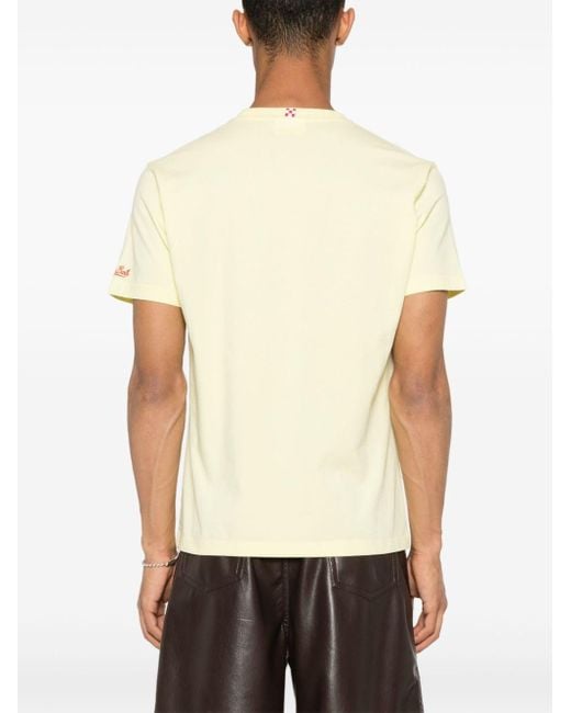 メンズ Mc2 Saint Barth Miami Style Cotton T-shirt Metallic