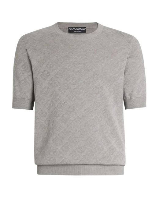 Dolce & Gabbana Gray T-Shirts And Polos for men