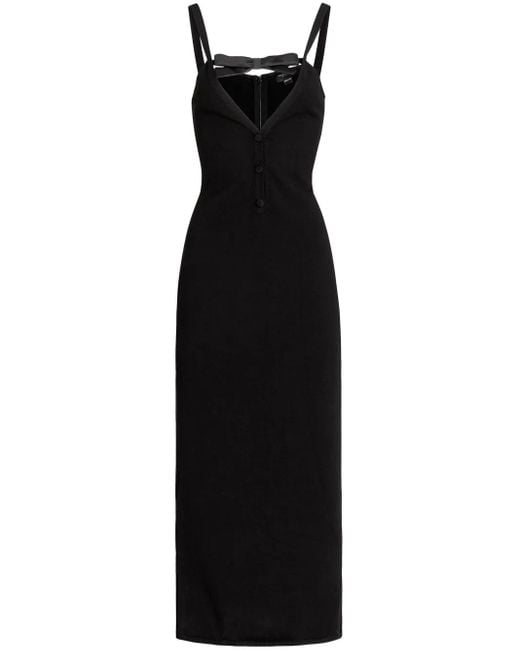 Giambattista Valli カットアウト ロングドレス Black