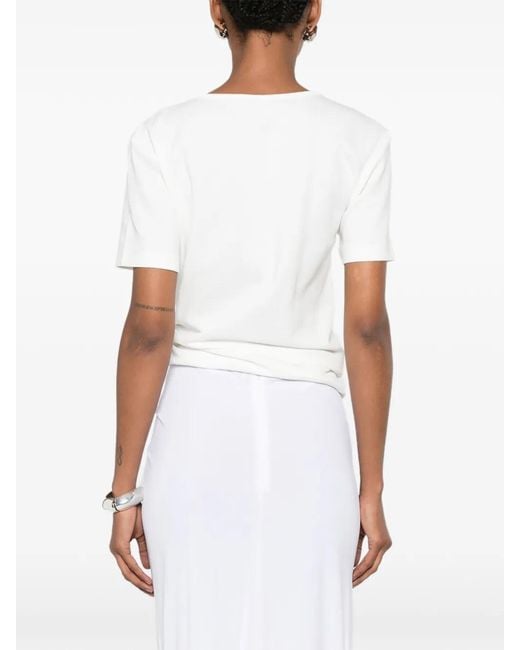 Christopher Esber White Orbit Ruched T-Shirt