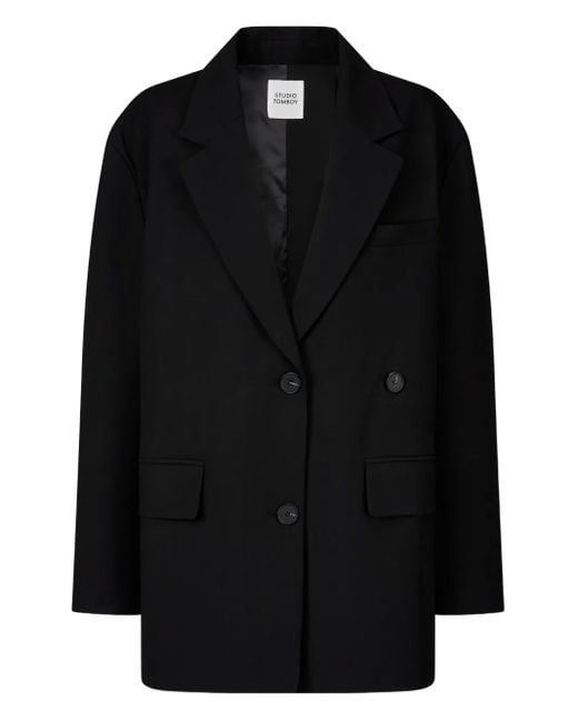 Veste Boutonnée À Détail De Fente Studio Tomboy X en coloris Black