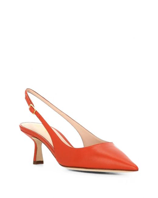 Rodo Red Pointed-Toe Slingback Pumps