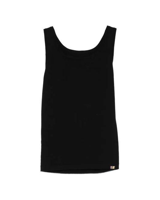 Extreme Cashmere Black Nº453 Claudia Scoop-Neck Tank Top