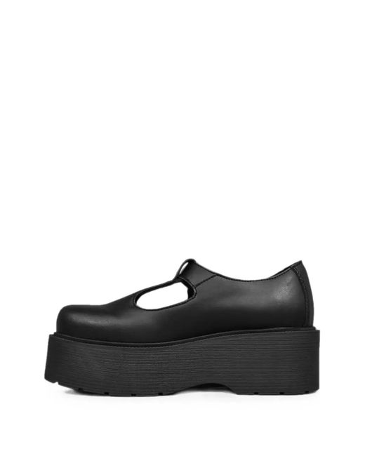 Altercore Black Blair T-Bar Platform Shoes