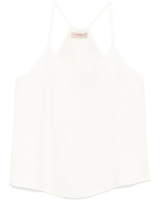 Twinset レーサーバックトップ White