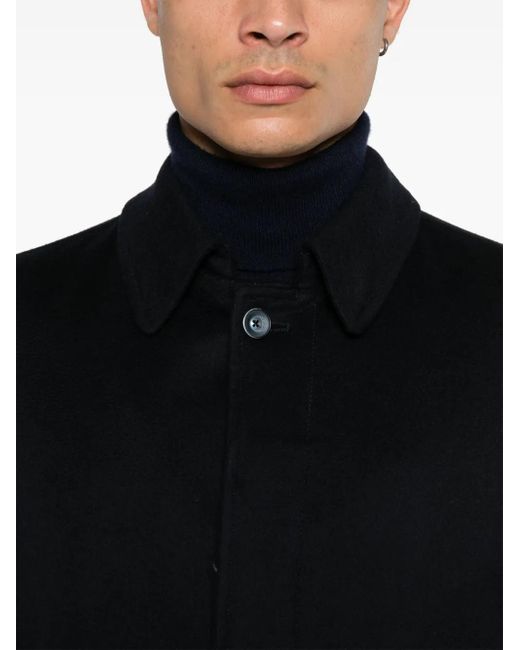 Herno Black Cashmere Coat for men