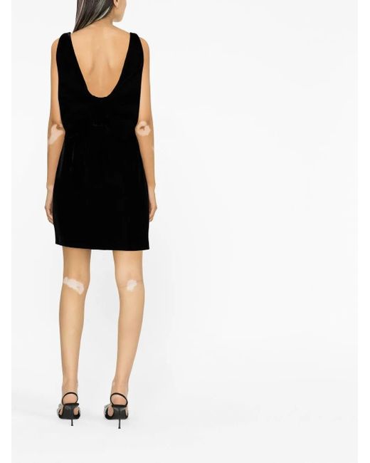 Emporio Armani Black V-Neck Sleeveless Dress