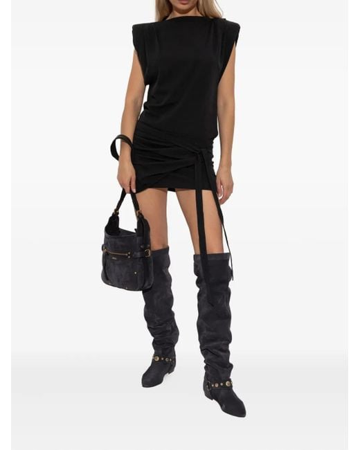 Isabel Marant Black Slouch Knee-High Boots