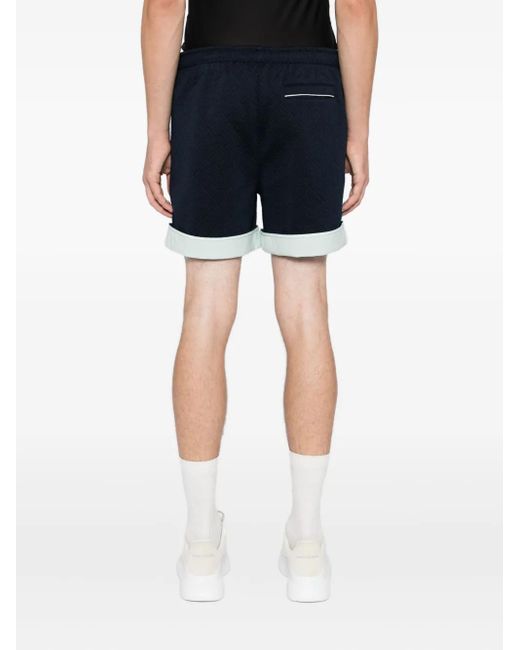 Casablanca Blue Logo-Embroidered Shorts for men