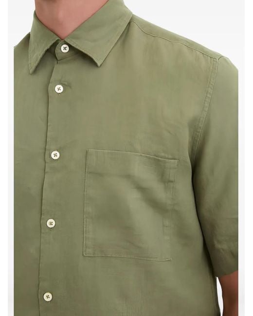 Marc O' Polo Green Button-Down Short-Sleeves Shirt for men