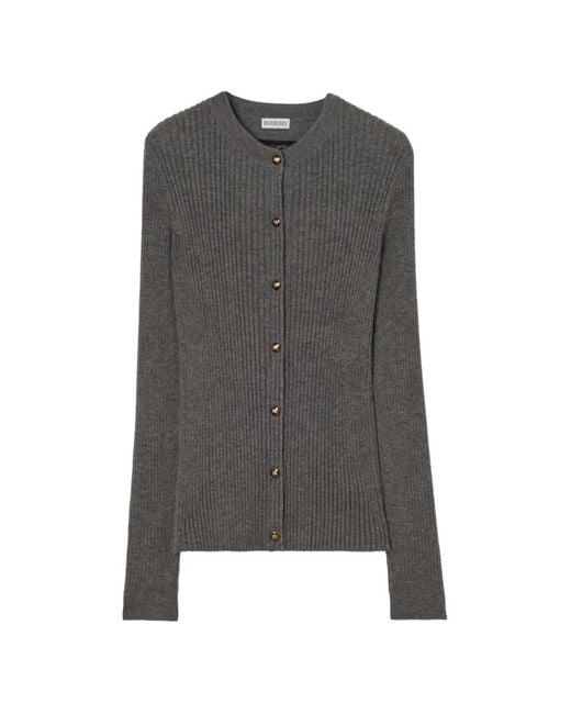 Burberry Gray Cashmere Cardigan