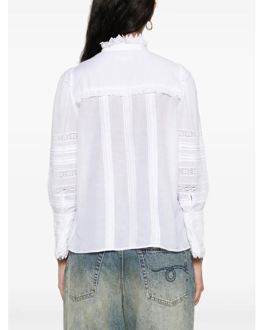 Zadig & Voltaire White Trevy Pintuck-Detailing Shirt