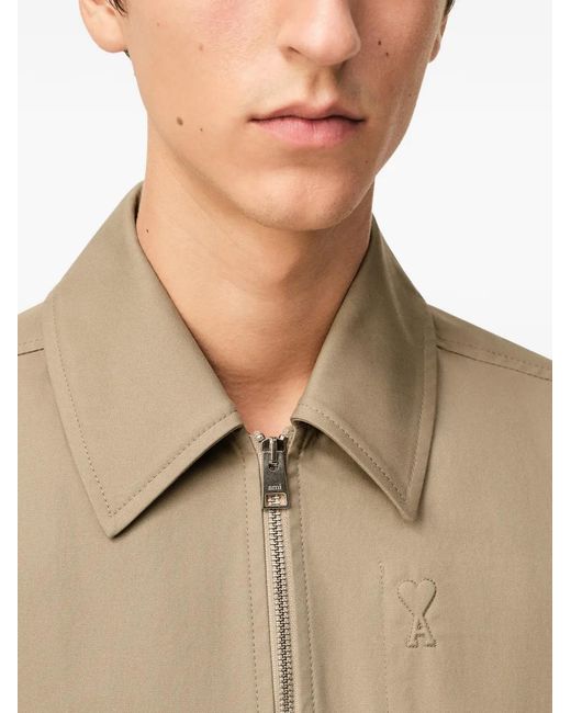 AMI Natural Zip-Up Jacket for men